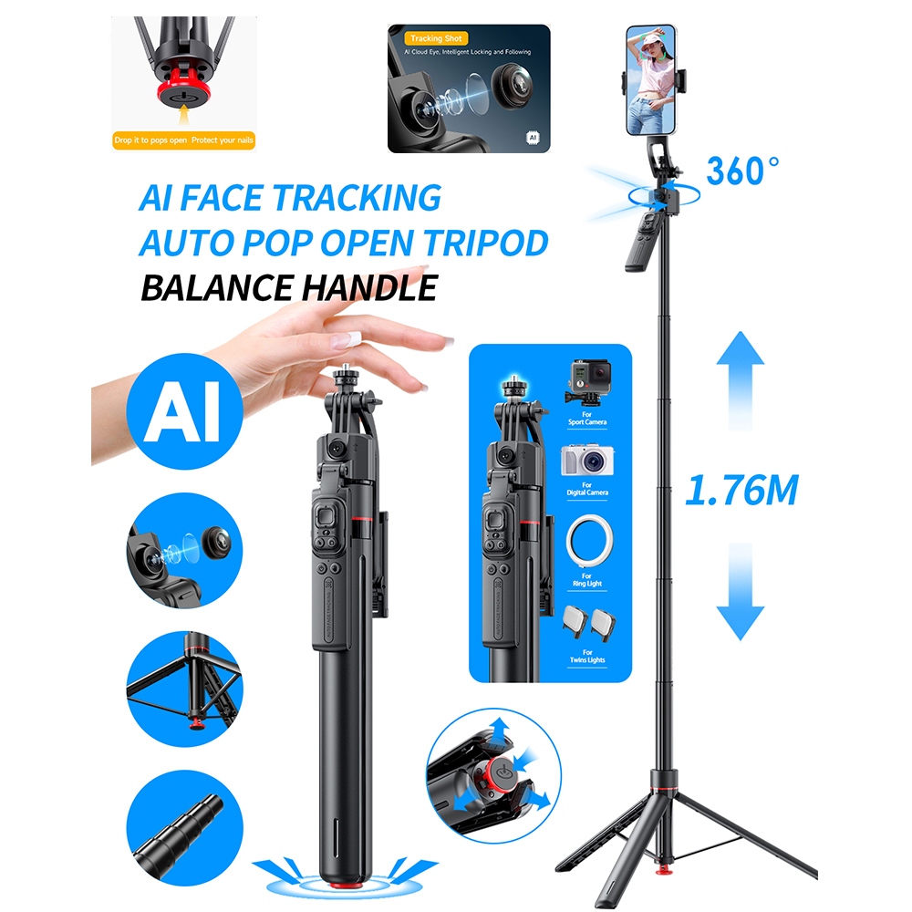 Photography Basics - AI Gimbal Tripod Atlama Selfie Çubuğu