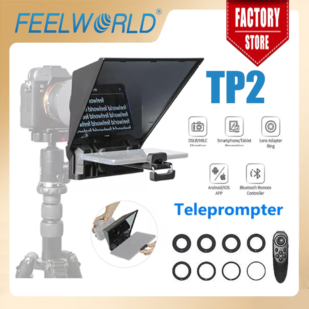Photography Prompt - FEELWORLD taşınabilir Teleprompter TP2 DSLR kamera