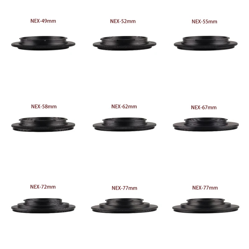 Lens Adapter Ring - Sony E Montajlı NEX 49/52/55/58/62/67/77mm Makro
