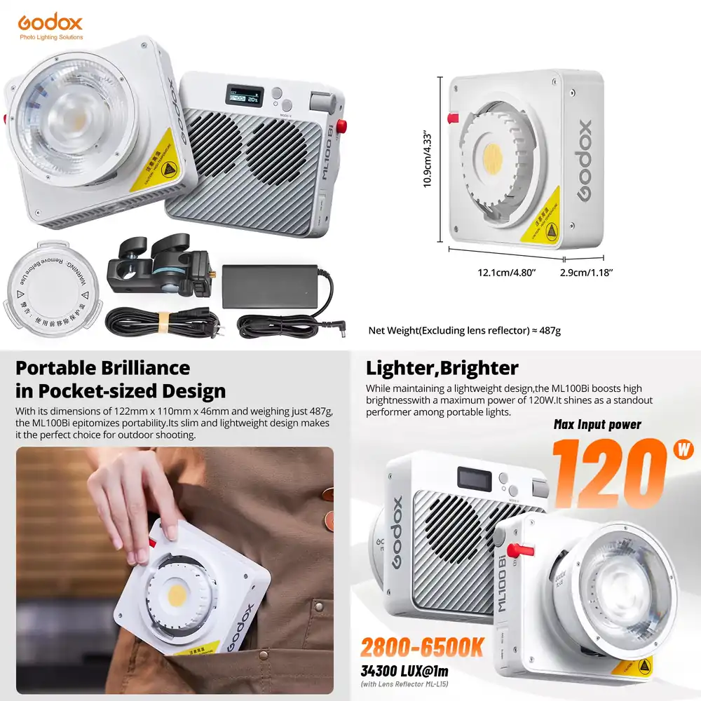 ML100Bi 120W Taşınabilir İki R - Photography Videos Free incelemesi ve fiyatı
