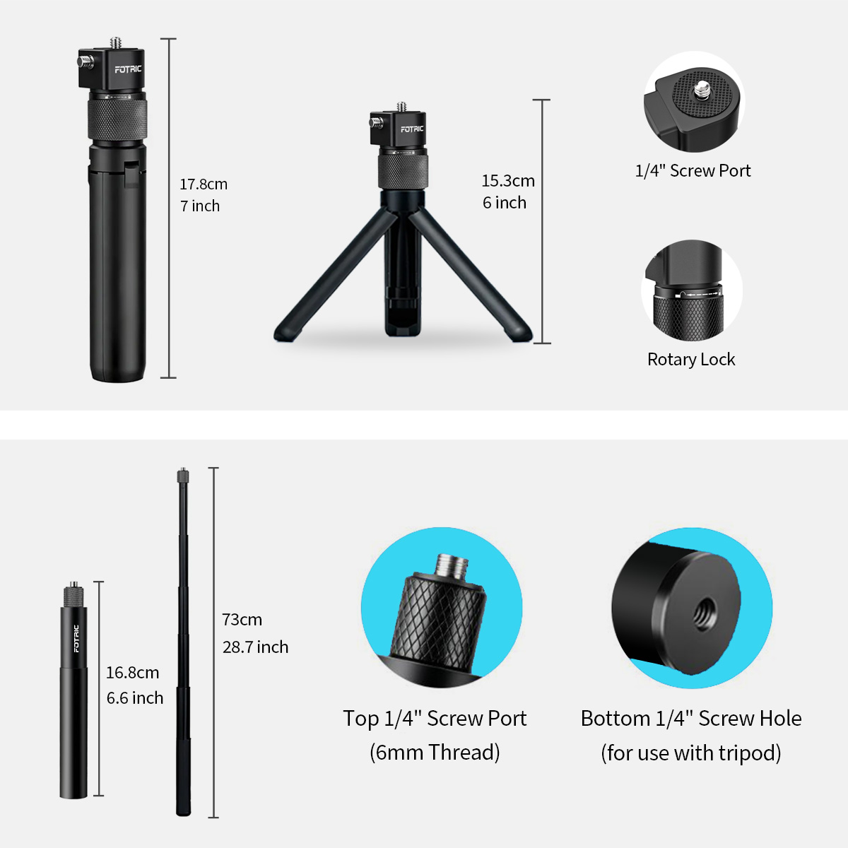 FOTRIC 73 cm Gizli Selfie Çubu - Photography Basics incelemesi ve fiyatı